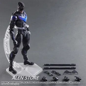 

ALEN Play Arts KAI Movie Figure Batman Arkham Knight NIGHTWING PVC Action Figure Collectible Model Toy 25CM