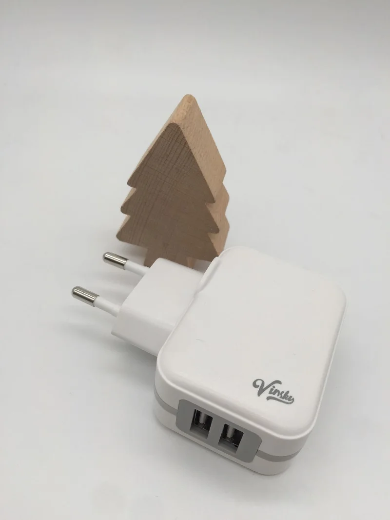 VNSTRIP EU plug 2 USB port wall charger 2.4A per 4.8A output Travel with for iPhone iPad Samsung Xiaomi HW | Мобильные телефоны и