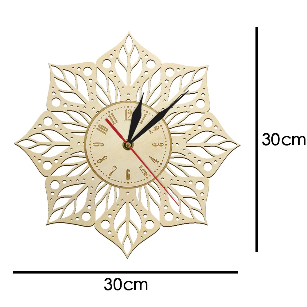 Мандала Цветок лотоса, йога деревенский настенное искусство деревянные настенные часы Сакральная Геометрия Йога стены домашние декоративные часы Интерьер Йога подарок для нее