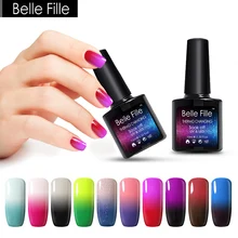 BELLE FILLE 10ml Thermal Temperature Gel Nail Polish Neon Color Change UV Gel Varnishes Lacquer Home Manicure soak off polish