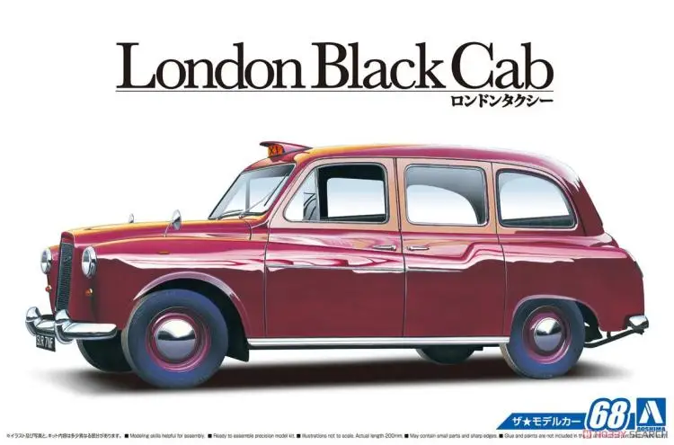 1/24 сборки модели London Черный кабины London Taxi' 68 05487
