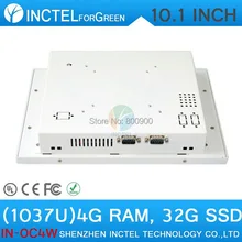 White Color 1037u processor Windows linux Industrial Touch Screen all in one pc,business desktop computer 4G RAM 32G SSD