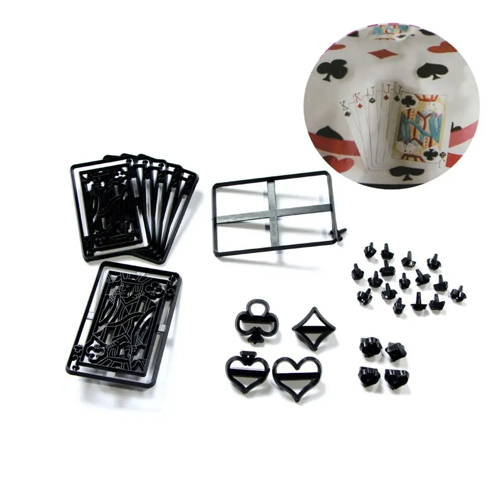

28Pcs Plastic Poker Cards Embossing Cake Mold DIY Cookie Cutter Decorating Tool