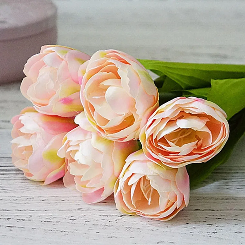 Buy 1 Bouquet 40CM Fake Tulip Flowers Bouquets 6