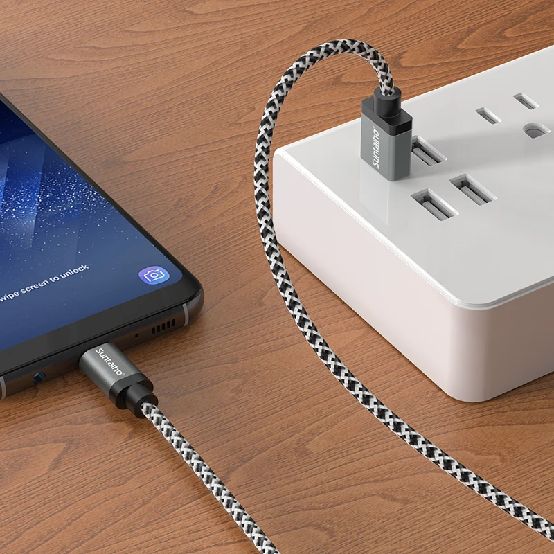 Suntaiho USB C type C кабель 3 м 5A Быстрая зарядка для samsung galaxy s9 s10 кабель синхронизации для huawei P10 Pro p30 mi A2 6T нейлоновая оплетка