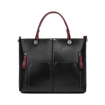 

Solid Retro Women's Handbags Top Handle Bag Casual Tote Bags Women Pu Leather Large Capacity Shoulder Bags Lady