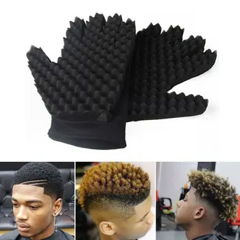 

1Pc Sponge Gloves Fashion Curls Coil Magic Tool Wave Barber Hair Brush Hair Curler Home DIY Curling Professional Use