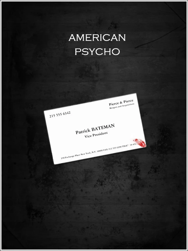 

American Psycho Minimalist Movie Film Vintage Classic Wall Sticker Canvas Painting Decorative Poster Home Bar Decor Gift