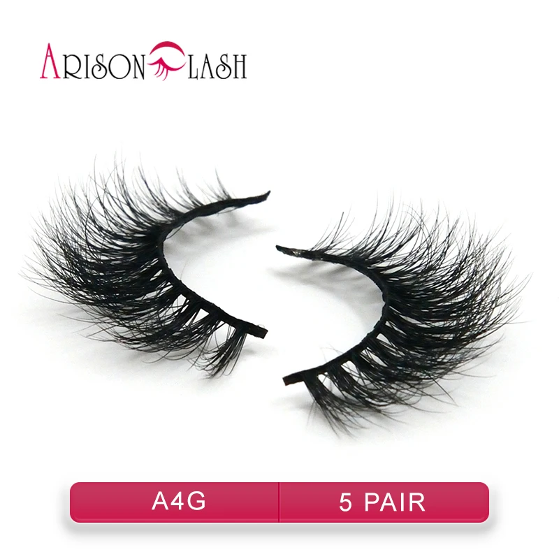 

5 Pair 100% Real Mink 3D Cross Thick False Eye Lashes  Makeup Super Natural Long Fashion Pro soft False Fake Eyelashes