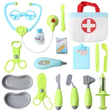18 шт. доктор детские игрушки спецодежда медицинская комплект ролевые игры играть в обучение Playset оборудование с мягкой сумкой