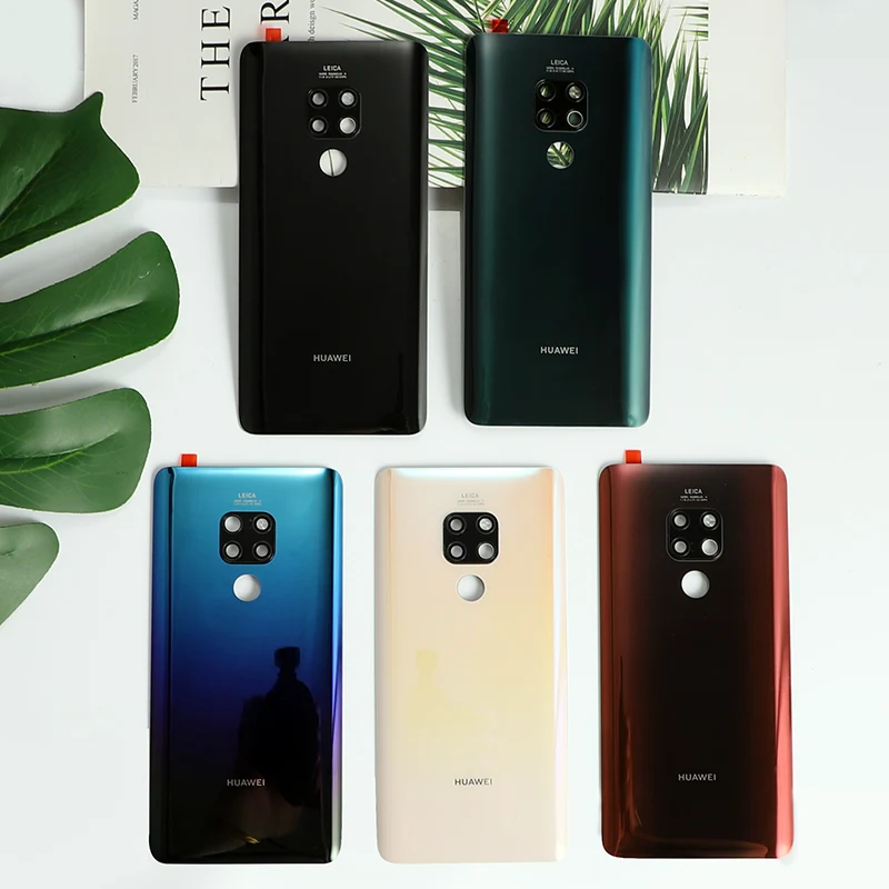 

Mate20 Original Housing For Huawei Mate 20 Back Cover Glass Replacement Parts Battery Door Real + Camera Glue