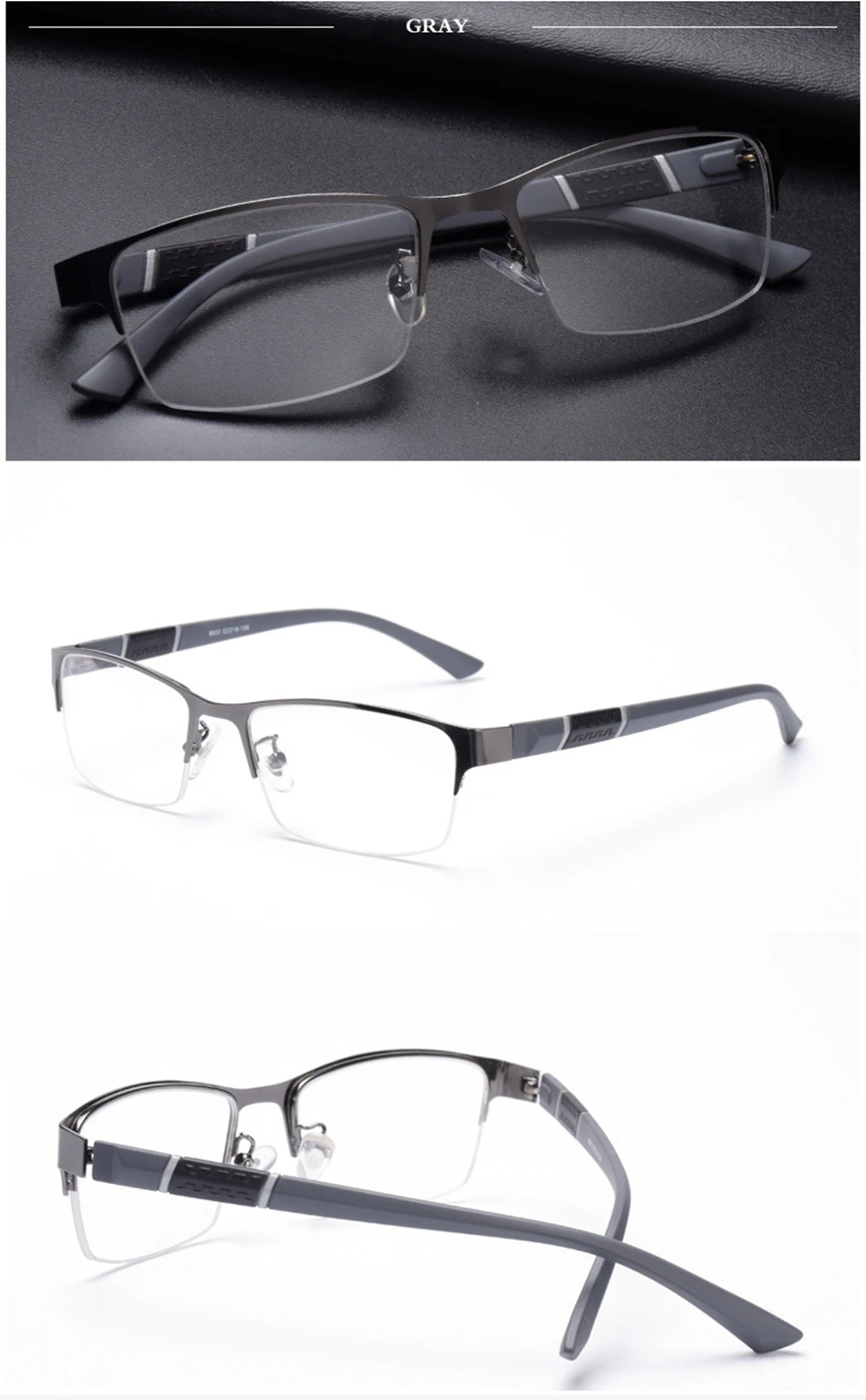 BELMON Мультифокальные Прогрессивные очки для чтения, мужские очки для дальнозоркости, диоптрийные очки+ 1,0+ 1,25+ 1,50+ 1,75+ 2,00+ 2,25+ 2,5 RS315