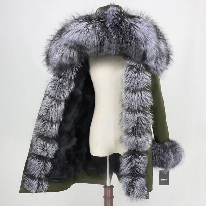 OFTBUY Waterproof Parka Winter Jacket Women Real Fur Coat Fox Fur Collar Hood Fox Fur Liner Warm Streetwear Detachable New