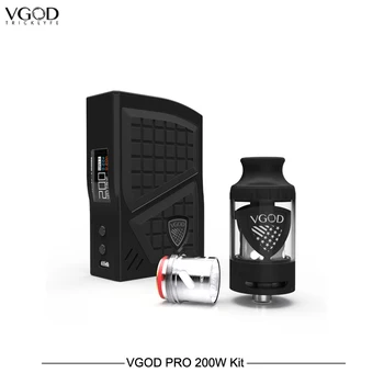 

New Arrival VGOD Pro 200 Box Mod Kit TC Vaporizer Mod 200w 4ml VGOD Sub ohm tank Atomizer Electronic Cigarettes 0.2ohm Coil Vape