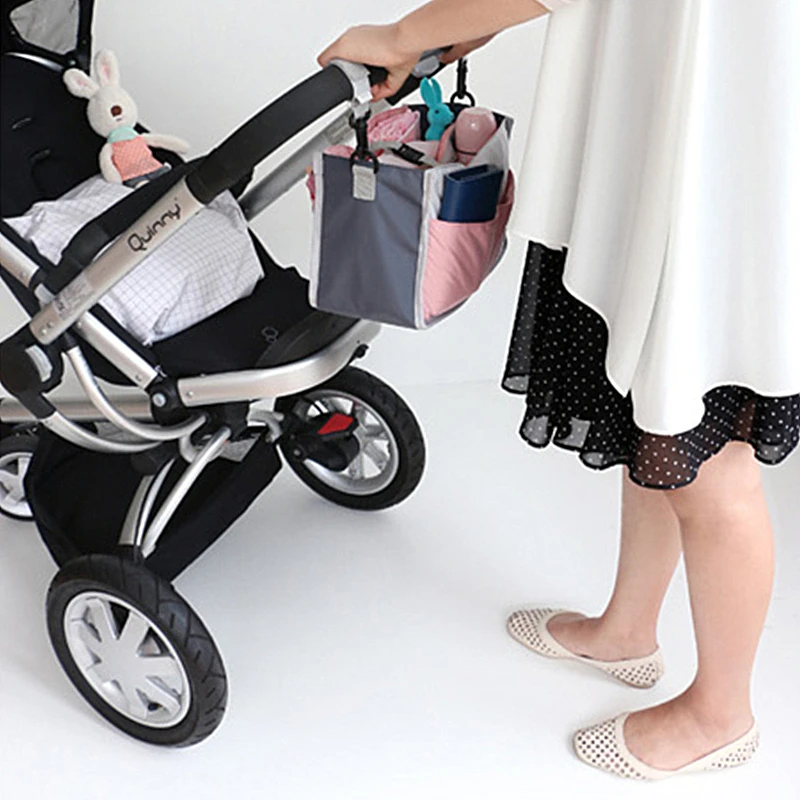 Baby Stroller Accessories Stroller Storage Bag Portable Diaper Bottles