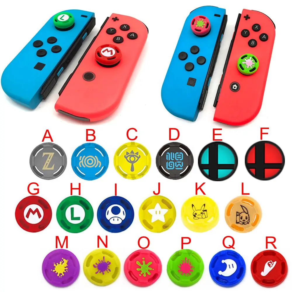 

Silicone Thumb Stick Grip Caps PokemonPikachu Analog Joystick Cover Case For Nintend Switch NS JoyCon Controllers Joy-Con Joypad