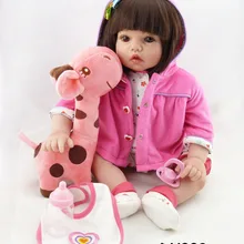 Высокое рекомендуемое 55 см силиконовые виниловые куклы reborn для малышей реалистичные reborn для маленьких девочек brinquedos рождественские новогодние подарки