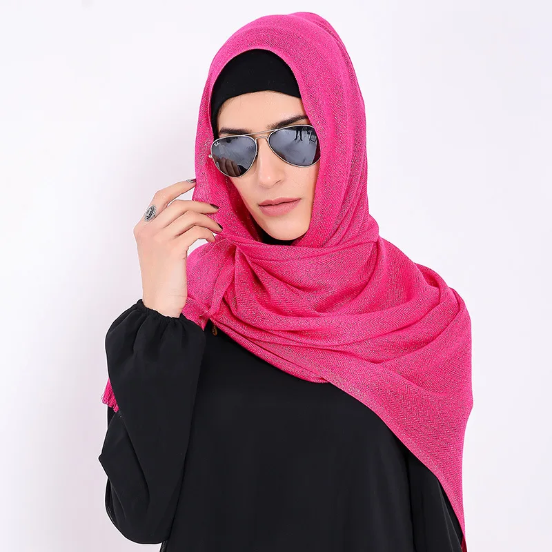 Высокое качество блестящие мусульманские Для женщин платок высокое качество головные уборы хиджаб Ислам девушки Кепки большой Размеры