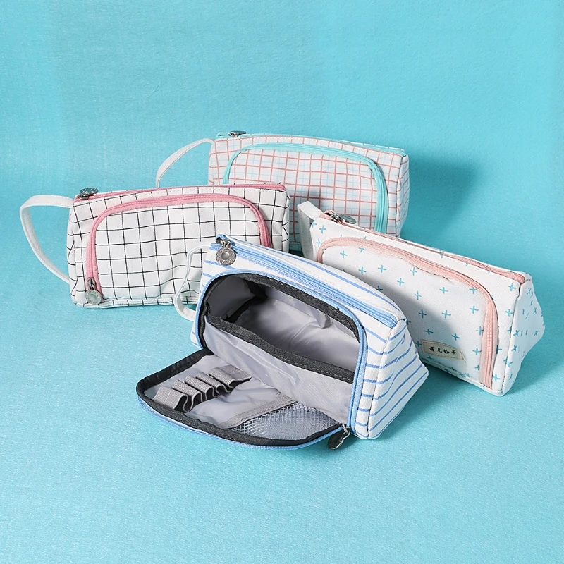 

1pc Colorful 4 Types Lovely Pencil Case Kawaii Large Capacity Pencilcase School Supplies Stationery