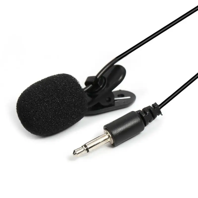 ALLOYSEED Mini 3,5 мм разъем проводной микрофон клип-на воротник нагрудный петличный микрофон для телефона ноутбука автомобиля громкой связи внешний микрофон
