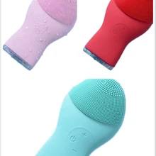 USB Перезаряжаемые Электрический силиконовый звуковая для лица очищения лица Cleaner кисть Водонепроницаемый Электрический лицо Чистка стирка кисть