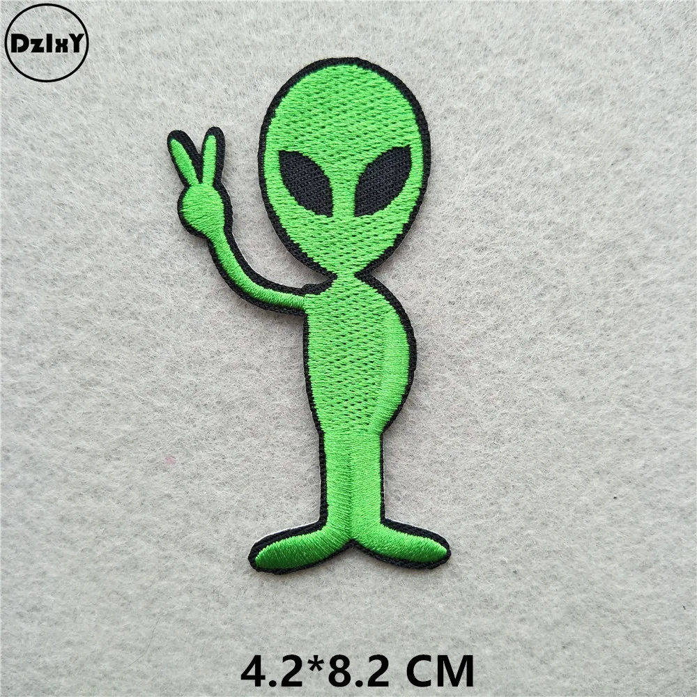 1 шт. UFO Alien Iron on Patches для одежды наклейки в полоску космонавта аппликации на одежде