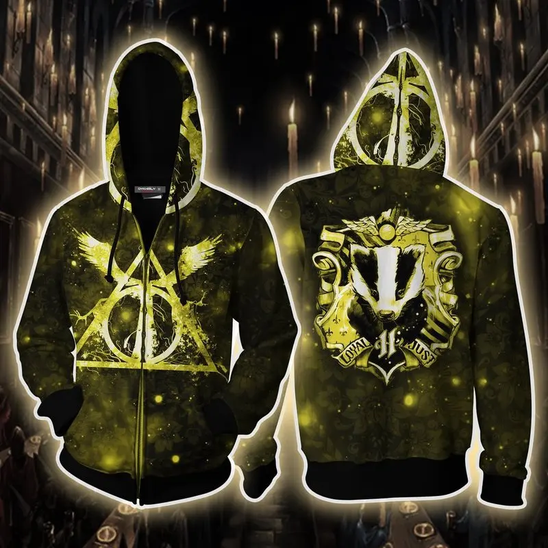 Wizardry 3D Printed Hoodie with Pocket Ravenclaw Gryffindor for Adult Unisex Sweatshirt Costume Casual Hoodies Men Clothes