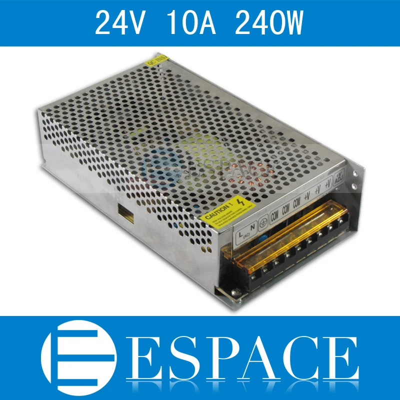 24V 10A 240W Switching Power Supply Driver for LED Strip AC 100-240V Input to DC 24V free shipping 24V 10A 240W Switching Power Supply Driver for LED Strip AC 100-240V Input to DC 24V free shipping