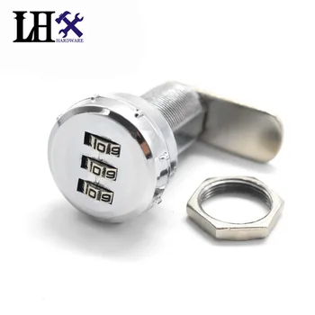 

LHX Hardware Combination Cam Lock 3 Digit 30mm,24mm Length Security Lock for Drawer Cabinet Custom Code Password Locks