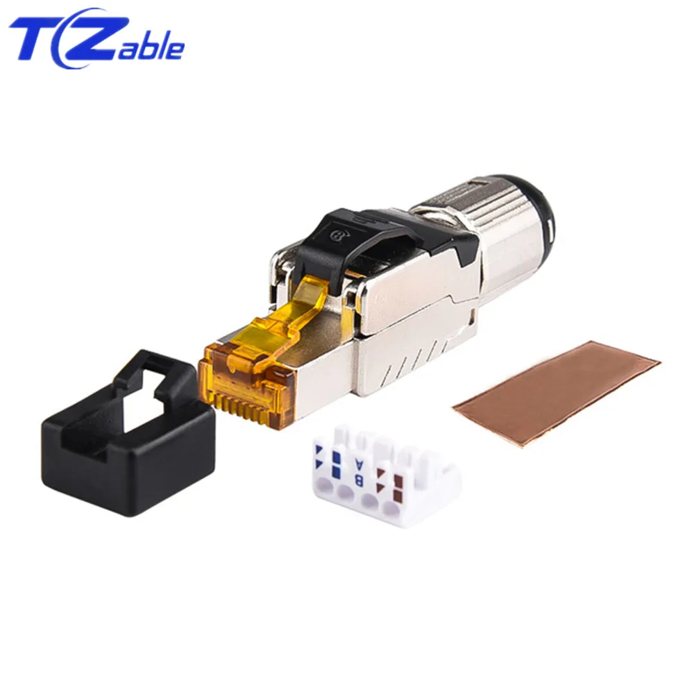 

RJ45 Connector Cat8 Network Crimp Adapter 40G 2000MHz Network Plug Shielded RJ45 Fiber Synchronization Crimping Network Cable