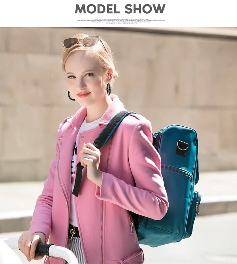 Baby Diaper Bag 4 PcsSet Waterproof Toddler Nappy Bags Multifunction Mummy Baby Care Milk Bottle Insulation Backpack BB6033 (3)