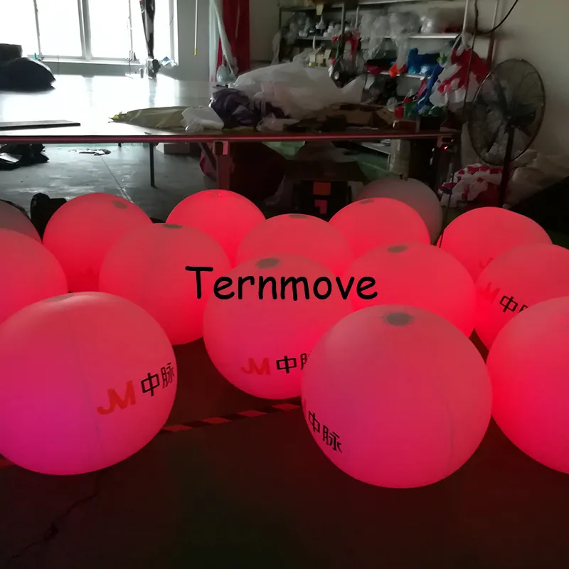 

inflatable colorful balloon Rechargeable battery led beach ball remote control color changing giant led balloon