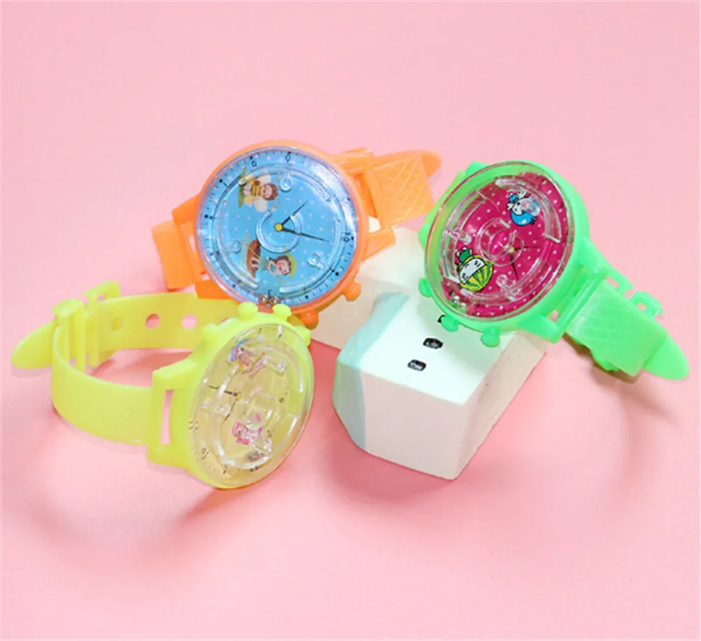 3pcs Colorful Ball Maze Game Puzzle Labyrinth Watch Toys for Girls Boys