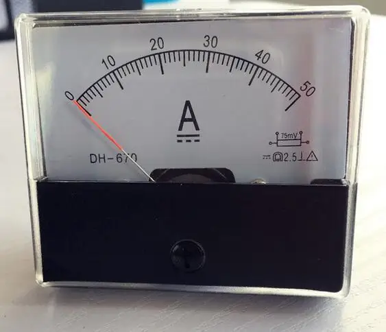 

DH-670 DC 0-50A Analog Amp Panel ammeter pointer type current meter panel