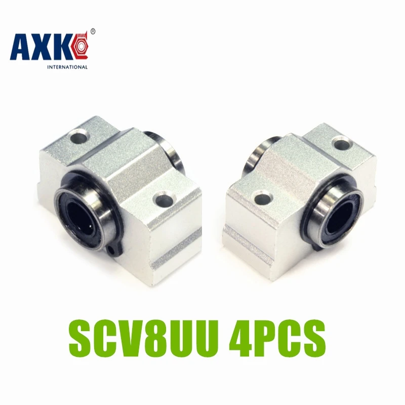 Axk 4 шт. Бесплатная доставка Sc8vuu Sc8v Scv8uu Scv8 линейный подшипник блок Diy слайды ЧПУ |