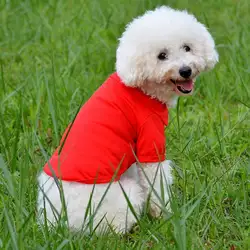 Fd97 новый собака рубашки поло летняя одежда для собак Симпатичные собак Одежда для мелких животных Одежда с принтом в виде собак Бесплатная