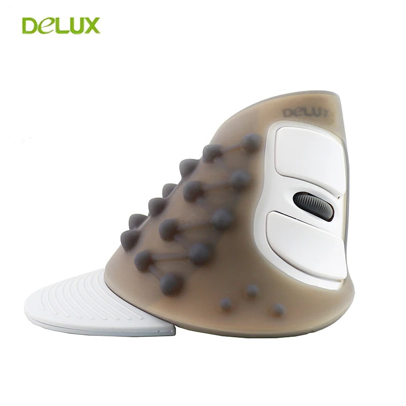 

Delux M618 Ergonomic Vertical Mouse Wireless 800-1000- 1600 DPI USB Optical 2.4ghz Health Mice for PC Laptop Desktop