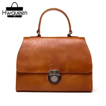 Модная дизайнерская сумка из натуральной коровьей кожи с клапаном коричневого цвета OL Дамская маленькая сумочка ручной работы женский кошелек женская сумка через плечо