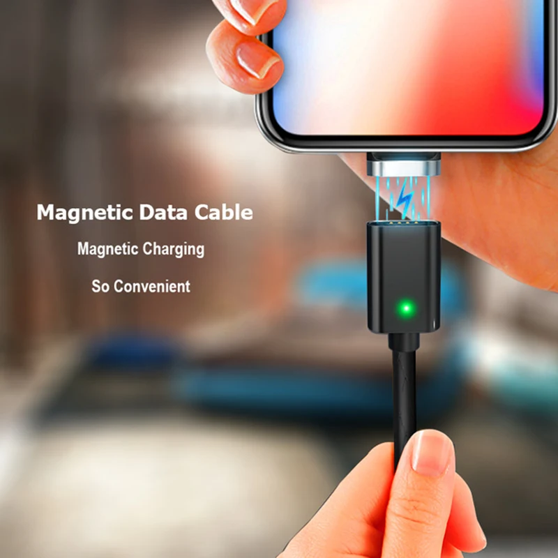 

3 in 1 Magnetic USB Cable For Xiaomi Pocophone F1 USB Charging Cable For Huawei Samsung Data Cable Charger 1M Long