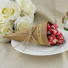 100 шт крафт-оберточная бумага для цветов Ретро свадебное украшение цветок страна Свадебный декор крафт-бумага упаковочный мешок для цветов