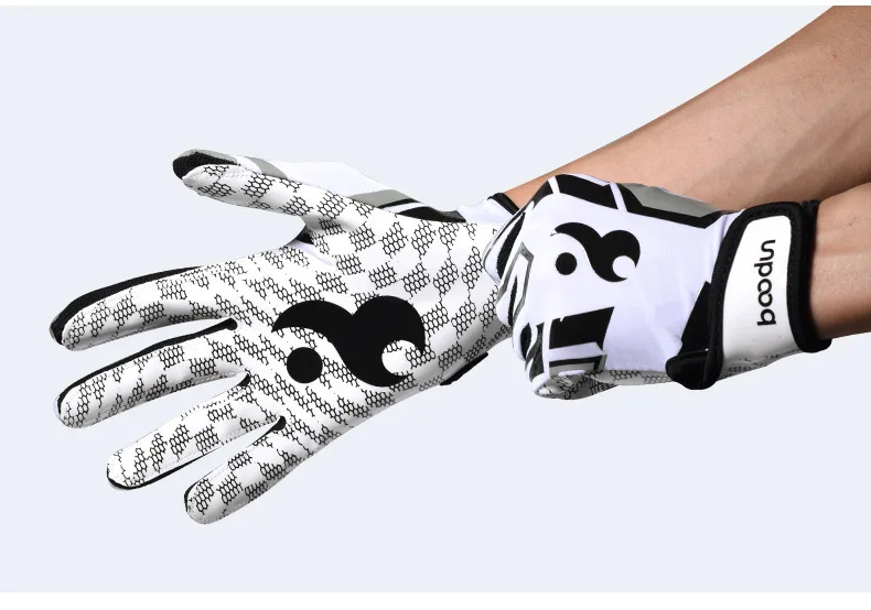 Luvas de Rugby Luvas de Futebol Caminhadas ao ar Boodun Masculino Feminino Dedo Cheio Respirável Antiderrapante Silicone Beisebol Americano Livre 8 Hiking Gloves