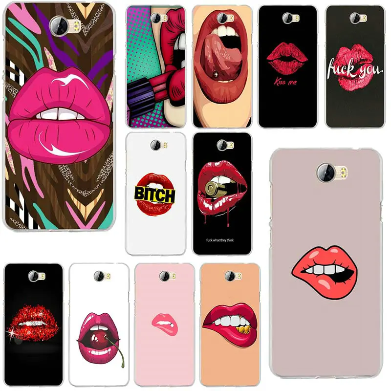 

Girly Sexy Lips Kiss Art Soft TPU Phone Case for Huawei P8 P9 P10 P20 Mate 10 Pro Y5 Y6 Y3 II Y7 Honor 6X 9 Lite Shell Bag