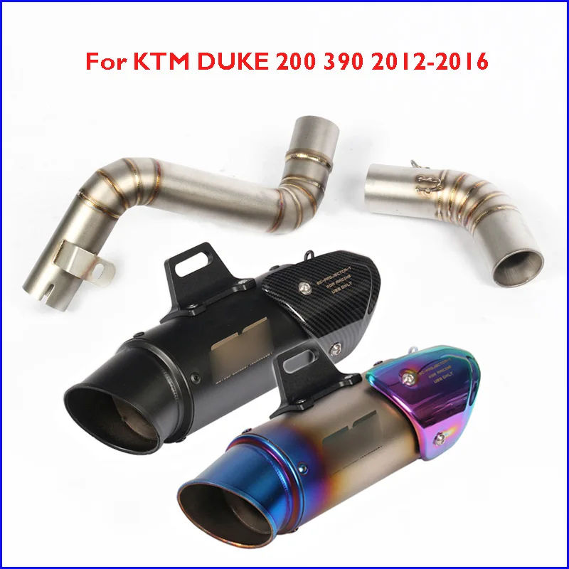

Motorcycel Exhaust Slip-on Escape System Connect Link Tube Pipe Muffler Tip Pipe for KTM Duke 200 390 2012-2016
