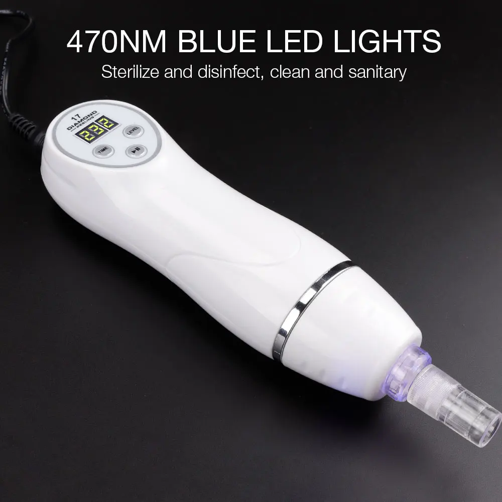Dispositivo de Beleza Cuidados Faciais Pele Diamante Dermabrasion Remover Cravos Peeling Máquina Massagem Microdermabrasion 12 Cuidados faciais dispositivo de beleza pele diamante