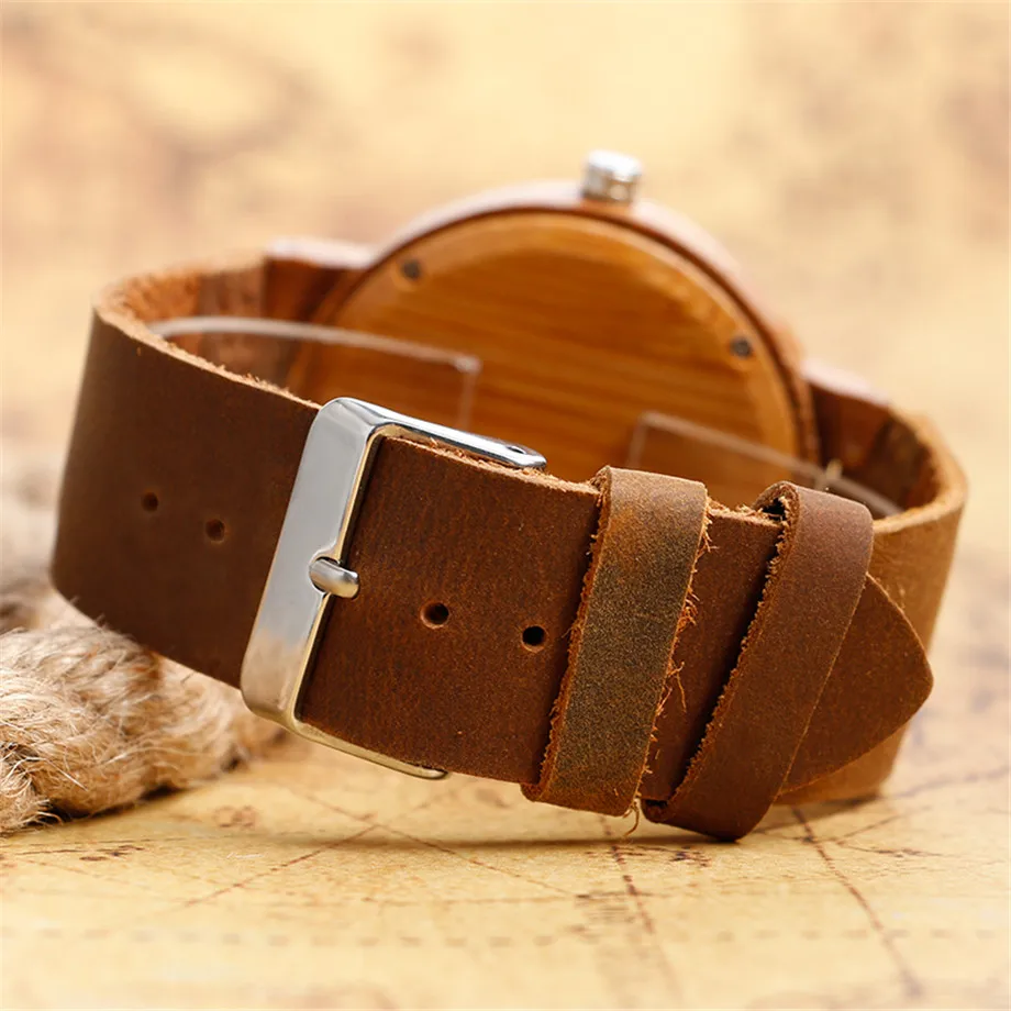 modern wood watch quartz