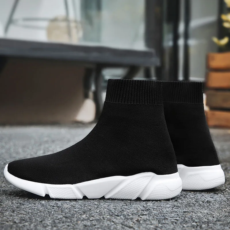 

2019 Brand Running Shoes Unisex Sock Footwear Sport Athletic Breathable Stretch Socks Shoes Man Comfortable Light Women Sneakers