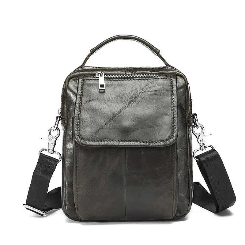 

2017 New Fashion Men Shoulder Bags Genuine Leather Men Handbag Luxury Designer Brand Vintage Messenger Bag Men's Crossbody Bags