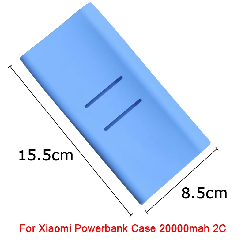 Внешний Противоскользящий силиконовый чехол для Xiaomi power Bank 2 10000 mAh 20000 mAh 2C power Bank чехол резиновый защитный чехол