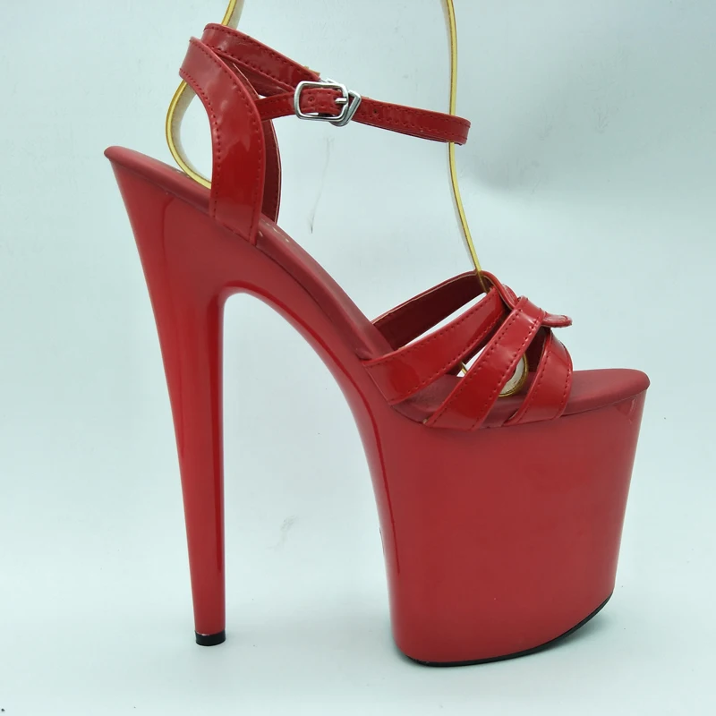 Sandalias Las Boda Nueva Alto Bombas 8 Cm Plataforma 20 Abiertas Pulgadas Zapatos Alta Calza Rojo El Niang De Tobillo Mujeres Del Talón Laijianjinxia Super PCwf1f