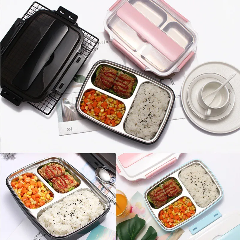 

New Stainless Steel Lunch Box For Adults Student Lunch Containers Leakproof Tableware Travel must-have